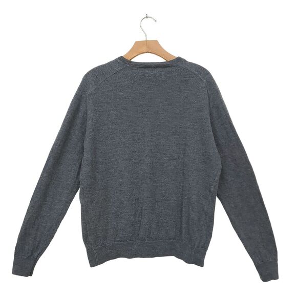 Goodman Extra Fine Merino Sweater Mens XL Gray Pullover Long Sleeve Crew Neck - Picture 4 of 12